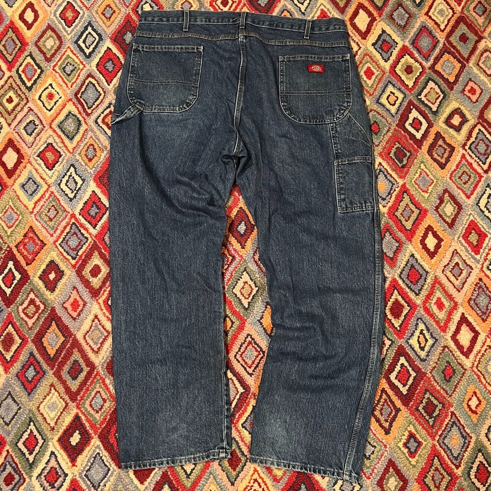 Dickies Dark Blue Jeans - Red Logo Tag, Size 42x34 - Picture 2 of 3